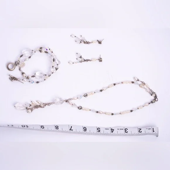 Tres Jolie, 3 piece set, luxury vintage included necklace, earrings,bracelet A30 - Picture 2 of 5